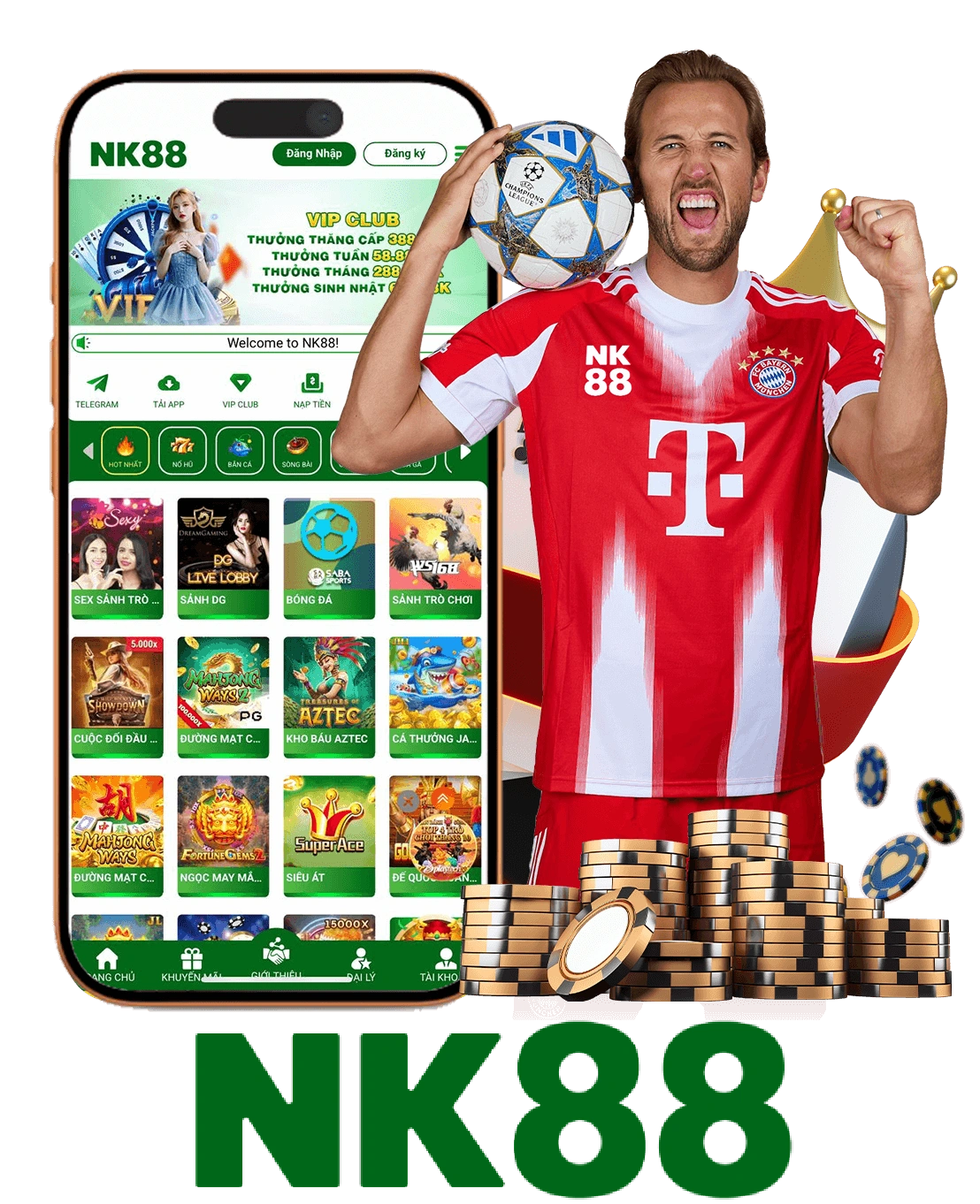Giao diện dịch vụ di động Nk88